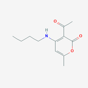 molecular formula C12H17NO3 B4736435 3-acetyl-4-(butylamino)-6-methyl-2H-pyran-2-one 