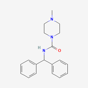 molecular formula C19H23N3O B4736436 N-(diphenylmethyl)-4-methyl-1-piperazinecarboxamide 