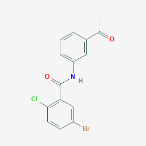 molecular formula C15H11BrClNO2 B4736443 N-(3-acetylphenyl)-5-bromo-2-chlorobenzamide 