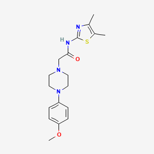 molecular formula C18H24N4O2S B4736488 N-(4,5-dimethyl-1,3-thiazol-2-yl)-2-[4-(4-methoxyphenyl)-1-piperazinyl]acetamide 