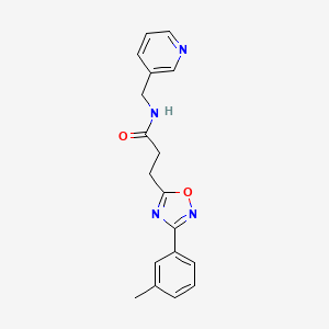 molecular formula C18H18N4O2 B4736499 3-[3-(3-methylphenyl)-1,2,4-oxadiazol-5-yl]-N-(3-pyridinylmethyl)propanamide 