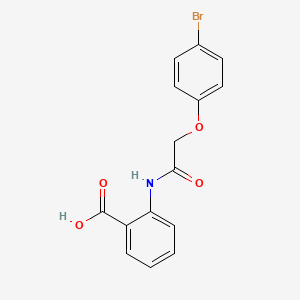 molecular formula C15H12BrNO4 B4736516 2-{[(4-bromophenoxy)acetyl]amino}benzoic acid 