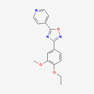 molecular formula C16H15N3O3 B4736536 4-[3-(4-ethoxy-3-methoxyphenyl)-1,2,4-oxadiazol-5-yl]pyridine 