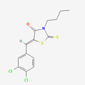 molecular formula C14H13Cl2NOS2 B4736589 3-butyl-5-(3,4-dichlorobenzylidene)-2-thioxo-1,3-thiazolidin-4-one 
