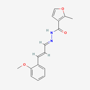 molecular formula C16H16N2O3 B4736595 N'-[3-(2-methoxyphenyl)-2-propen-1-ylidene]-2-methyl-3-furohydrazide 