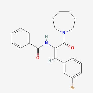 molecular formula C22H23BrN2O2 B4736613 N-[1-(1-azepanylcarbonyl)-2-(3-bromophenyl)vinyl]benzamide 