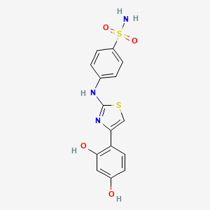 molecular formula C15H13N3O4S2 B4736627 4-{[4-(2,4-dihydroxyphenyl)-1,3-thiazol-2-yl]amino}benzenesulfonamide 