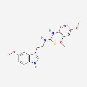 molecular formula C20H23N3O3S B4736642 N-(2,4-dimethoxyphenyl)-N'-[2-(5-methoxy-1H-indol-3-yl)ethyl]thiourea 
