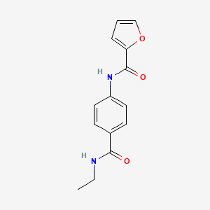 molecular formula C14H14N2O3 B4736647 N-{4-[(ethylamino)carbonyl]phenyl}-2-furamide 