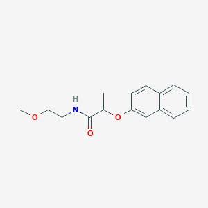 molecular formula C16H19NO3 B4736664 N-(2-methoxyethyl)-2-(2-naphthyloxy)propanamide 