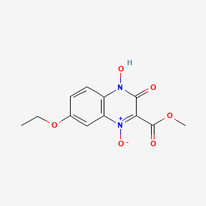 molecular formula C12H12N2O6 B4736698 methyl 7-ethoxy-3-hydroxy-2-quinoxalinecarboxylate 1,4-dioxide 