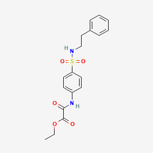 molecular formula C18H20N2O5S B4736711 ethyl oxo[(4-{[(2-phenylethyl)amino]sulfonyl}phenyl)amino]acetate 