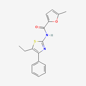 molecular formula C17H16N2O2S B4736731 N-(5-ethyl-4-phenyl-1,3-thiazol-2-yl)-5-methyl-2-furamide 