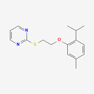 molecular formula C16H20N2OS B4736737 2-{[2-(2-isopropyl-5-methylphenoxy)ethyl]thio}pyrimidine 
