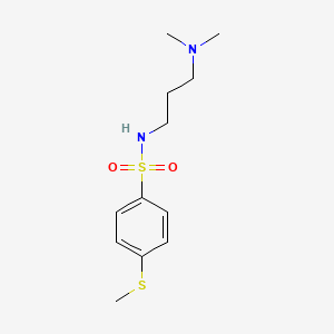 molecular formula C12H20N2O2S2 B4736745 N-[3-(dimethylamino)propyl]-4-(methylthio)benzenesulfonamide 