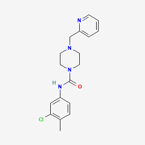 molecular formula C18H21ClN4O B4736767 N-(3-chloro-4-methylphenyl)-4-(2-pyridinylmethyl)-1-piperazinecarboxamide 