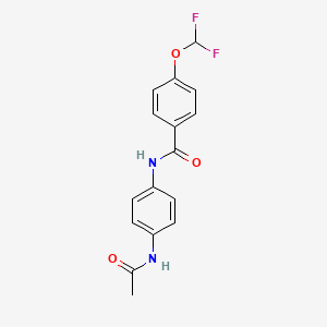 molecular formula C16H14F2N2O3 B4736771 N-[4-(acetylamino)phenyl]-4-(difluoromethoxy)benzamide 