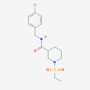 molecular formula C15H21ClN2O3S B4736773 N-(4-chlorobenzyl)-1-(ethylsulfonyl)-3-piperidinecarboxamide 