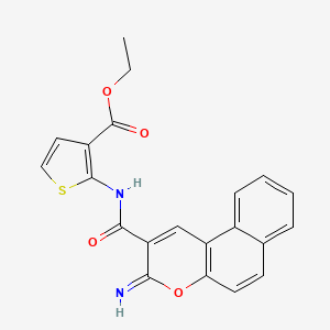 ethyl 2-{[(3-imino-3H-benzo[f]chromen-2-yl)carbonyl]amino}-3-thiophenecarboxylate