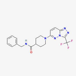 molecular formula C19H19F3N6O B4736822 N-benzyl-1-[3-(trifluoromethyl)[1,2,4]triazolo[4,3-b]pyridazin-6-yl]-4-piperidinecarboxamide 