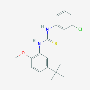 molecular formula C18H21ClN2OS B4736824 N-(5-tert-butyl-2-methoxyphenyl)-N'-(3-chlorophenyl)thiourea 
