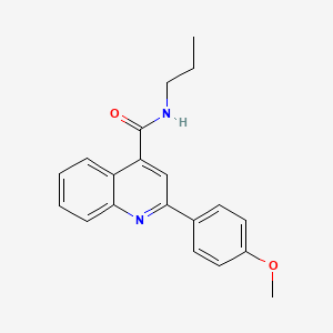molecular formula C20H20N2O2 B4736833 2-(4-methoxyphenyl)-N-propyl-4-quinolinecarboxamide 