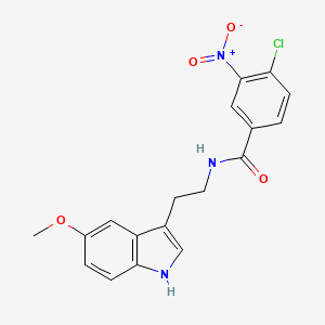 molecular formula C18H16ClN3O4 B4736847 4-chloro-N-[2-(5-methoxy-1H-indol-3-yl)ethyl]-3-nitrobenzamide 