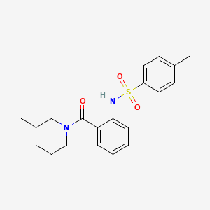 molecular formula C20H24N2O3S B4736854 4-methyl-N-{2-[(3-methyl-1-piperidinyl)carbonyl]phenyl}benzenesulfonamide 