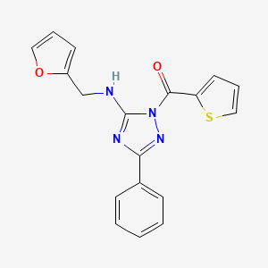 molecular formula C18H14N4O2S B4736859 N-(2-furylmethyl)-3-phenyl-1-(2-thienylcarbonyl)-1H-1,2,4-triazol-5-amine 