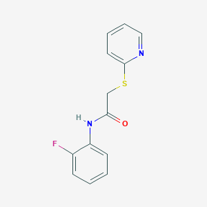 molecular formula C13H11FN2OS B4736867 N-(2-fluorophenyl)-2-(2-pyridinylthio)acetamide 