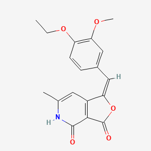 molecular formula C18H17NO5 B4736905 1-(4-ethoxy-3-methoxybenzylidene)-6-methylfuro[3,4-c]pyridine-3,4(1H,5H)-dione 