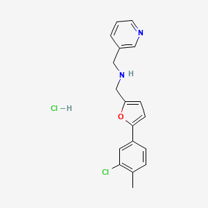molecular formula C18H18Cl2N2O B4736912 {[5-(3-chloro-4-methylphenyl)-2-furyl]methyl}(3-pyridinylmethyl)amine hydrochloride 