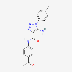 molecular formula C18H17N5O2 B4736921 N-(4-acetylphenyl)-5-amino-1-(4-methylphenyl)-1H-1,2,3-triazole-4-carboxamide CAS No. 951894-20-5