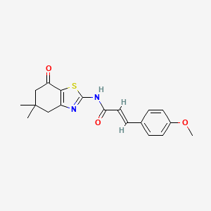molecular formula C19H20N2O3S B4736933 N-(5,5-dimethyl-7-oxo-4,5,6,7-tetrahydro-1,3-benzothiazol-2-yl)-3-(4-methoxyphenyl)acrylamide 
