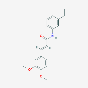 molecular formula C19H21NO3 B4736982 3-(3,4-dimethoxyphenyl)-N-(3-ethylphenyl)acrylamide 