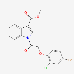 molecular formula C18H13BrClNO4 B4736997 methyl 1-[(4-bromo-2-chlorophenoxy)acetyl]-1H-indole-3-carboxylate 