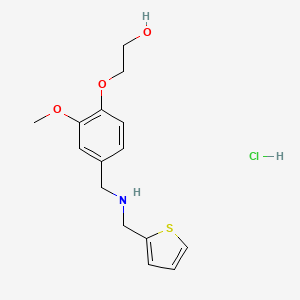 molecular formula C15H20ClNO3S B4737000 2-(2-methoxy-4-{[(2-thienylmethyl)amino]methyl}phenoxy)ethanol hydrochloride 
