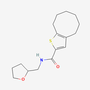 molecular formula C16H23NO2S B4737014 N-(tetrahydro-2-furanylmethyl)-4,5,6,7,8,9-hexahydrocycloocta[b]thiophene-2-carboxamide 