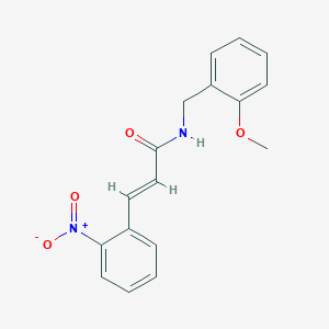 molecular formula C17H16N2O4 B4737040 N-(2-methoxybenzyl)-3-(2-nitrophenyl)acrylamide 