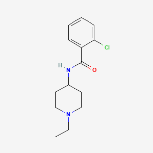 molecular formula C14H19ClN2O B4737045 2-chloro-N-(1-ethyl-4-piperidinyl)benzamide 