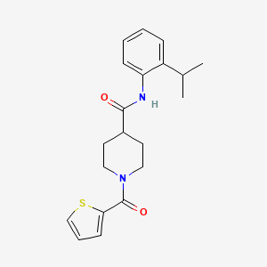 molecular formula C20H24N2O2S B4737049 N-(2-isopropylphenyl)-1-(2-thienylcarbonyl)-4-piperidinecarboxamide 