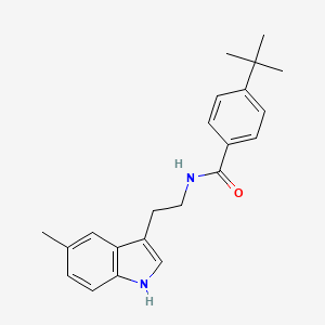 molecular formula C22H26N2O B4737058 4-tert-butyl-N-[2-(5-methyl-1H-indol-3-yl)ethyl]benzamide 