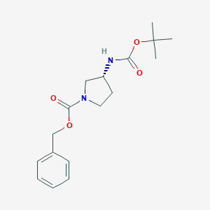 molecular formula C17H24N2O4 B047371 (R)-1-Cbz-3-Boc-Aminopyrrolidine CAS No. 122536-75-8