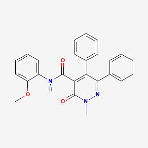 molecular formula C25H21N3O3 B4737105 N-(2-methoxyphenyl)-2-methyl-3-oxo-5,6-diphenyl-2,3-dihydro-4-pyridazinecarboxamide 