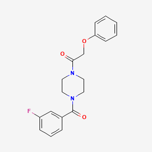 molecular formula C19H19FN2O3 B4737122 1-(3-fluorobenzoyl)-4-(phenoxyacetyl)piperazine 