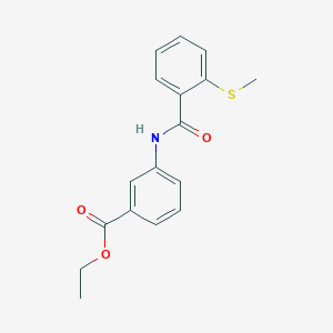 molecular formula C17H17NO3S B4737138 ethyl 3-{[2-(methylthio)benzoyl]amino}benzoate 