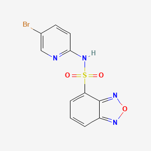 molecular formula C11H7BrN4O3S B4737140 N-(5-bromo-2-pyridinyl)-2,1,3-benzoxadiazole-4-sulfonamide 