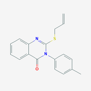 molecular formula C18H16N2OS B4737141 2-(allylthio)-3-(4-methylphenyl)-4(3H)-quinazolinone 