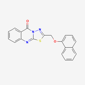 molecular formula C20H13N3O2S B4737168 2-[(1-naphthyloxy)methyl]-5H-[1,3,4]thiadiazolo[2,3-b]quinazolin-5-one 
