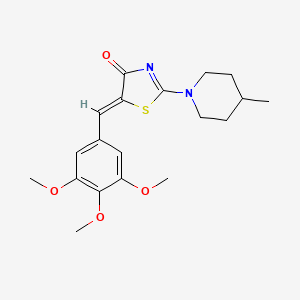 molecular formula C19H24N2O4S B4737169 2-(4-methyl-1-piperidinyl)-5-(3,4,5-trimethoxybenzylidene)-1,3-thiazol-4(5H)-one 